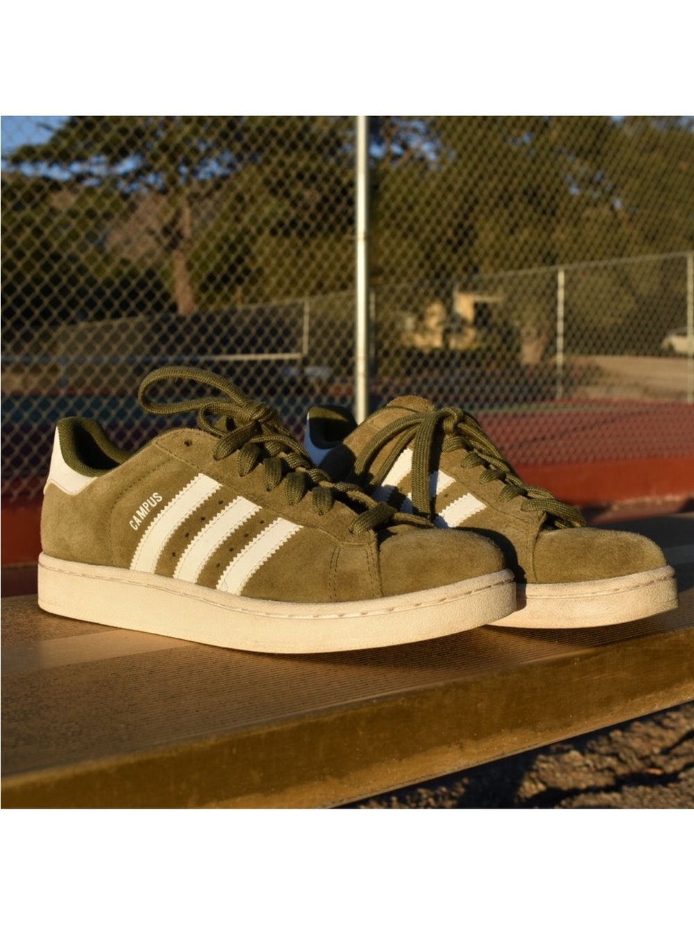 Adidas Campus Suede Sneakers in Olive Green